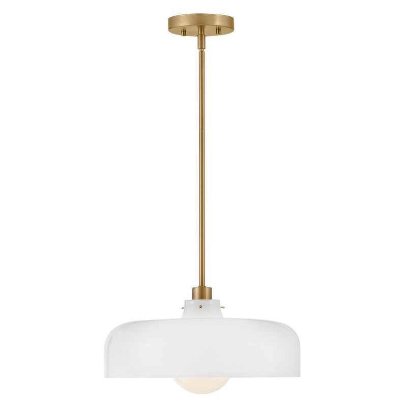 LED Pendant from the Maisie Collection in Lacquered Brass Finish by Lark