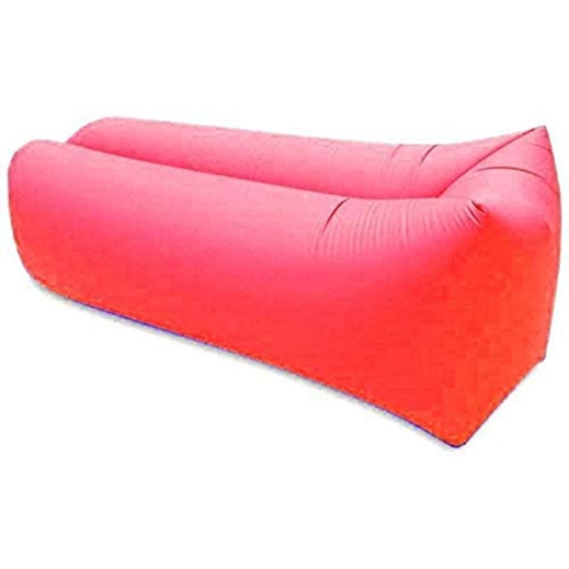Lettino da Viaggio Auto Gonfiabile Letto all’aperto Pigro Gonfiabile Divano Air Divano Air Bag Base Portatile della Tasca Divano-Letto Camping Spiaggia Divano-Letto 5-12 (Color : Red)