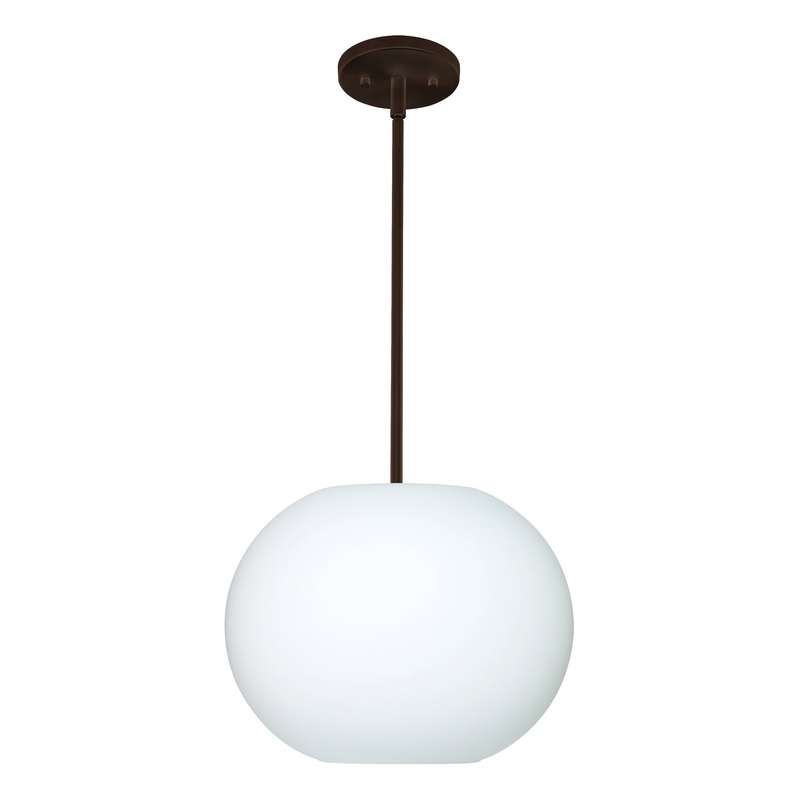 One Light Pendant from the Jordo Collection in Bronze Finish by Besa