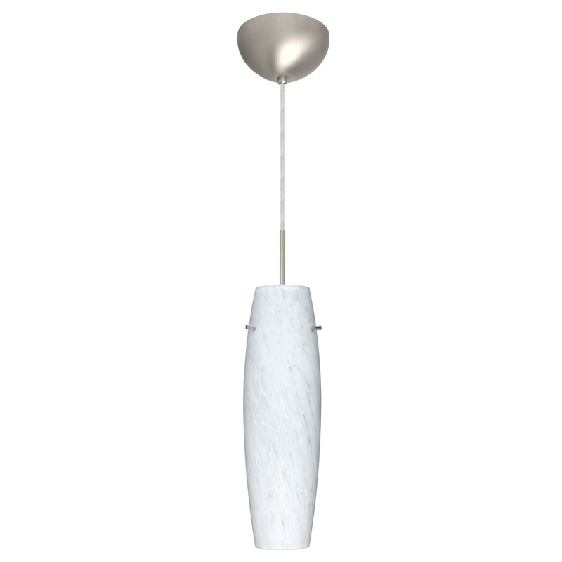 One Light Pendant from the Suzi Collection in Satin Nickel Finish by Besa