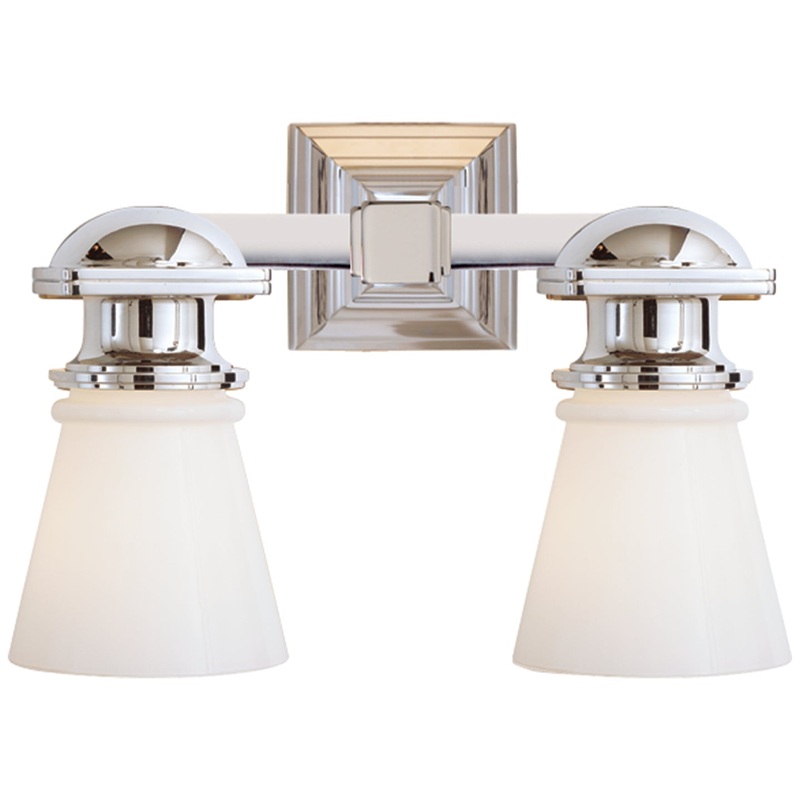 Two Light Wall Sconce from the NY Subway Collection in Chrome Finish by Visual Comfort Signature