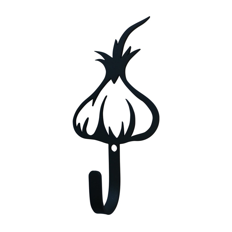 Village Wrought Iron WH-352-S Garlic Bulb Wall Hook Small