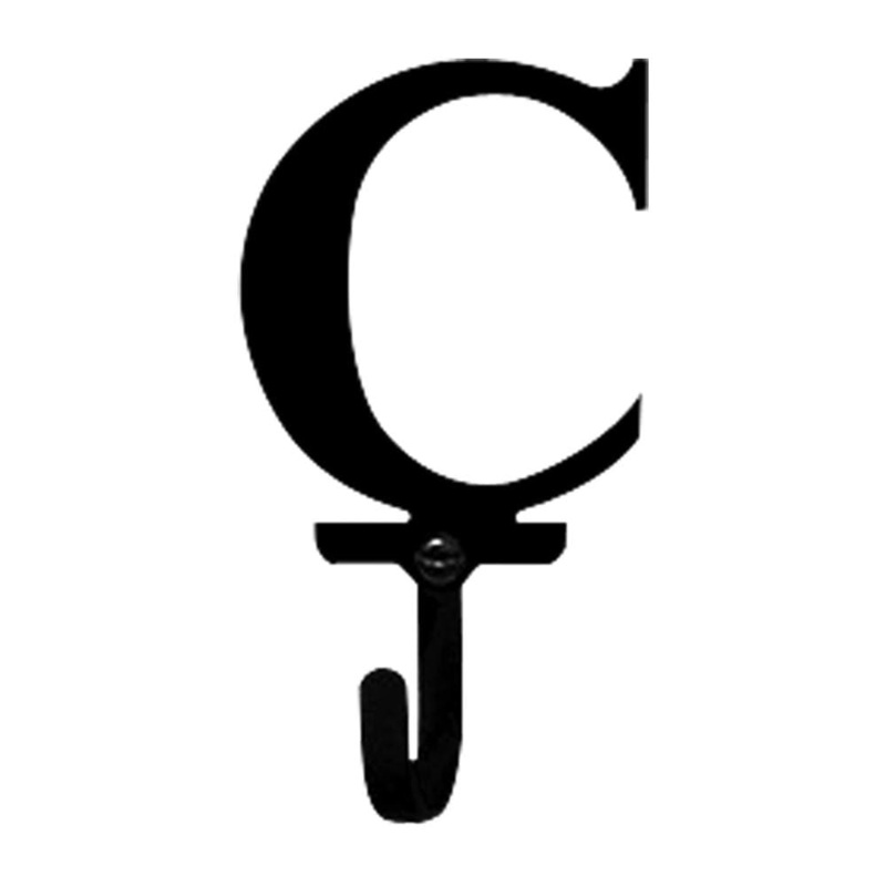 Village Wrought Iron WH-C-S Letter C Wall Hook Small