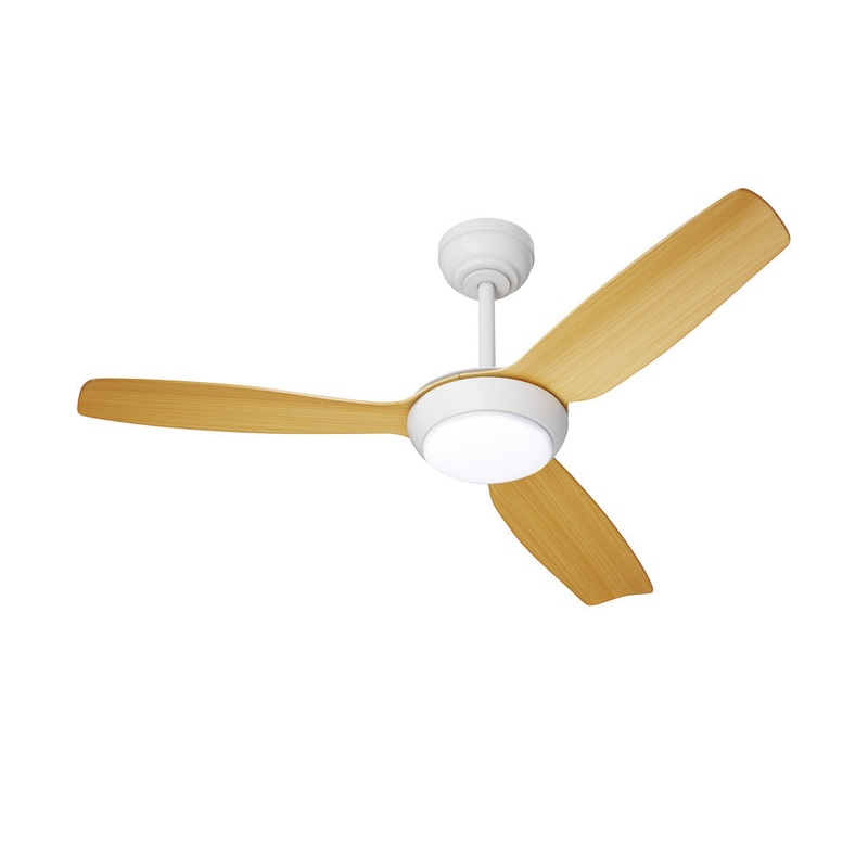 52″ Ceiling Fan with Light DC Remote Control 5 Speed Wood