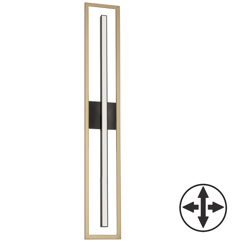 Arandel 18W Vanity Aged Brass & Matte Black