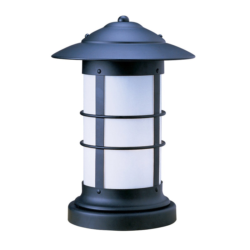 Arroyo NC-14LWO-BK Newport One Light Column Mount Satin Black