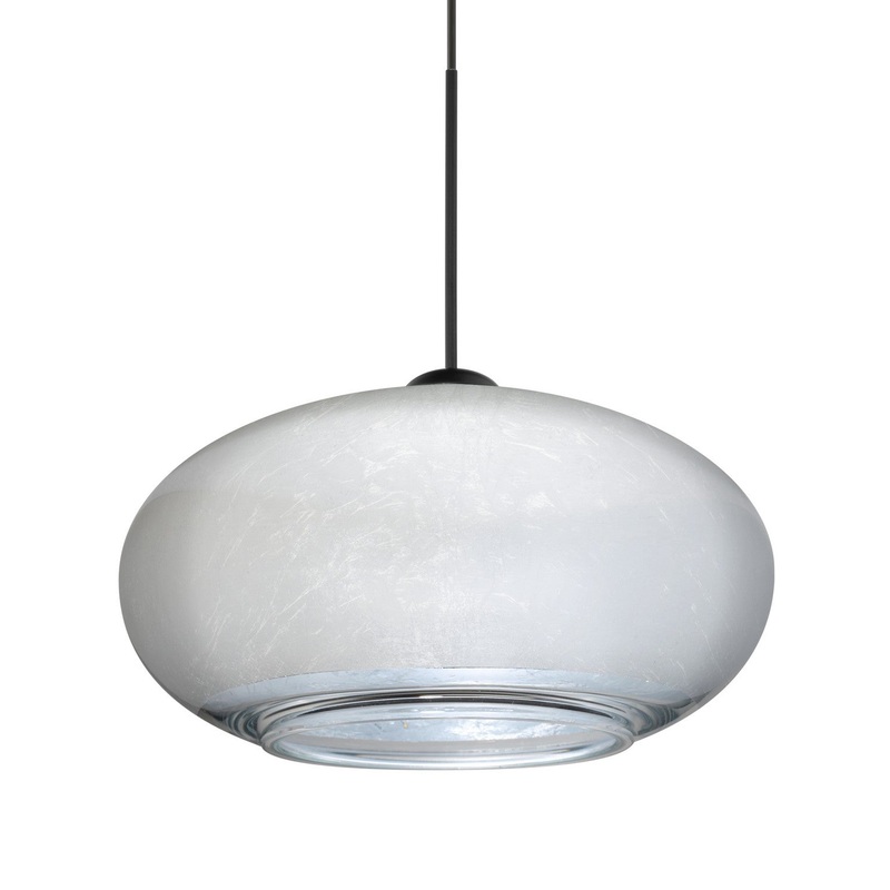 Besa 1XT-2492SF-BK Besa Brio 7 Pendant One Light Pendant Black