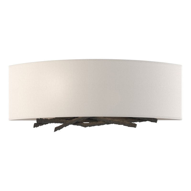 Brindille Sconce Natural Iron Flax Shade (SE)