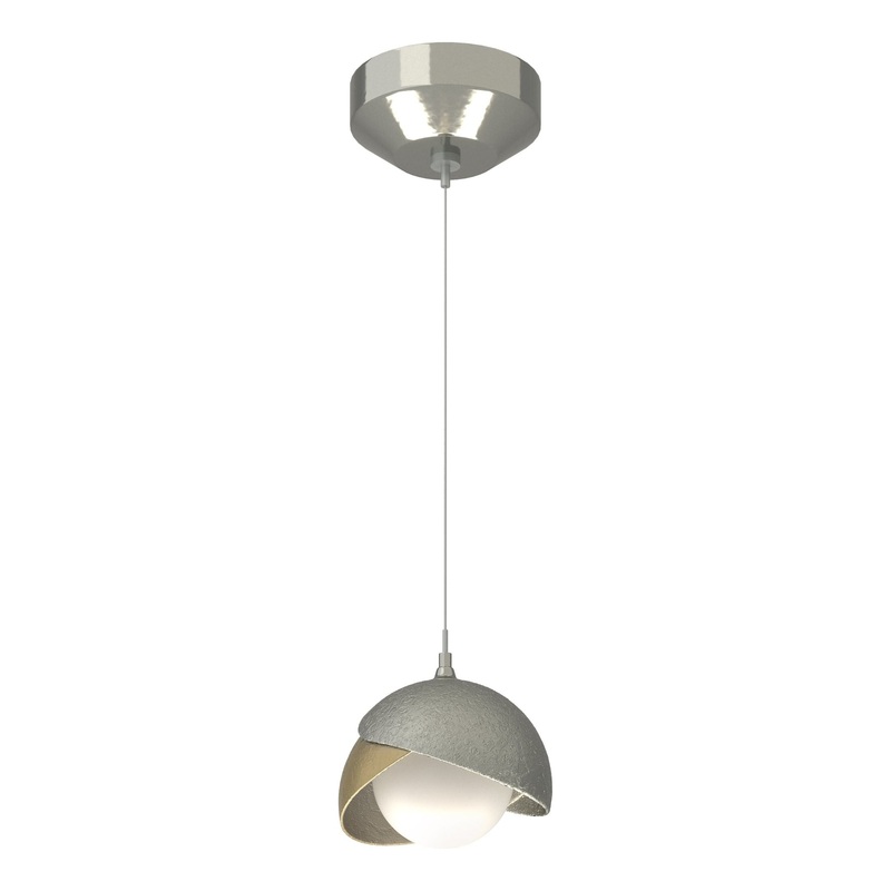 Brooklyn Double Shade Low Voltage Mini Pendant Sterling Modern Brass