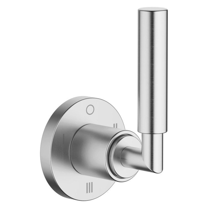 Diverter Trim TARA Wall Mount Concealed Three-Way with Shut-Off Function Brushed Chrome 1 Lever ADA