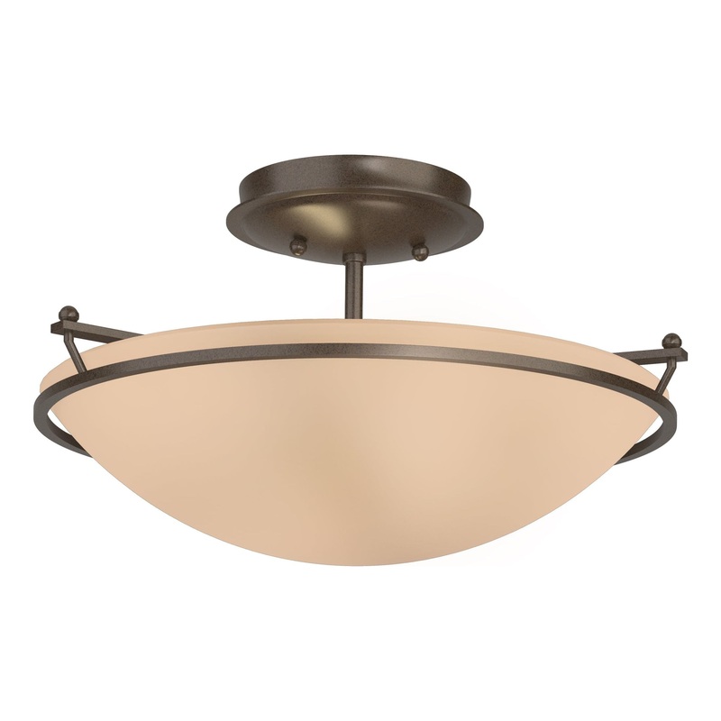 Plain Small Semi-Flush Bronze Sand Glass (SS)