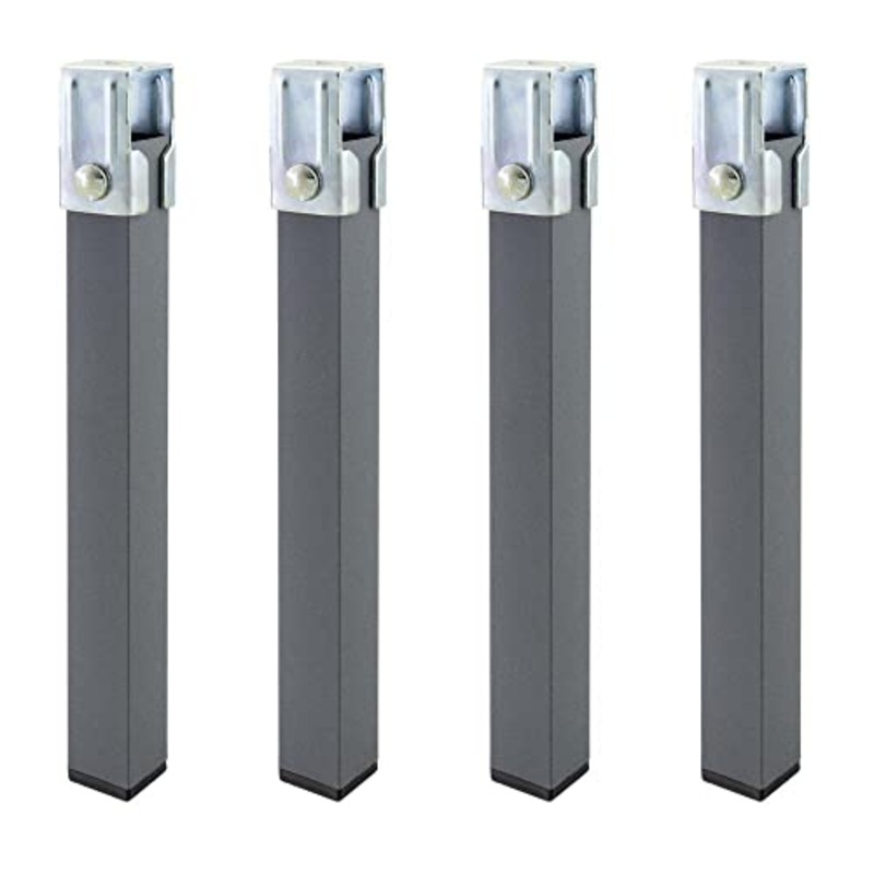 Set di gambe quadrate per letto (4 unit), tubo da 30 x 30 mm. Per giroletto da 30×30 mm.