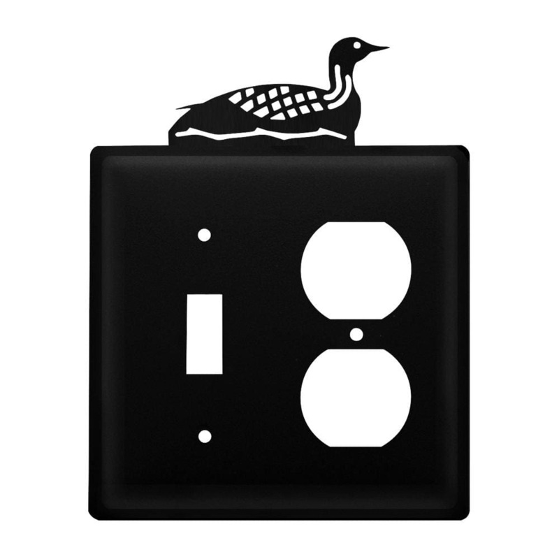 Village Wrought Iron ESO-116 Double Loon Switch & Outlet Cover