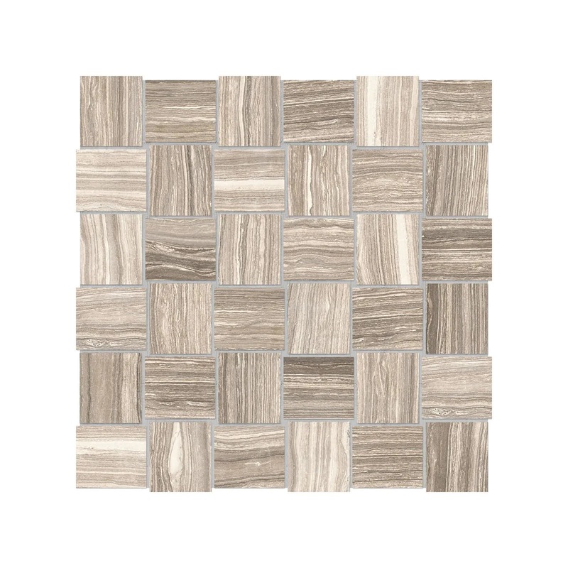 2″ x 2″ Basketweave Eramosa Clay Matte Porcelain Mosaics. 1 Sheet = .96 Sq. Ft. (69-232) 2″ x