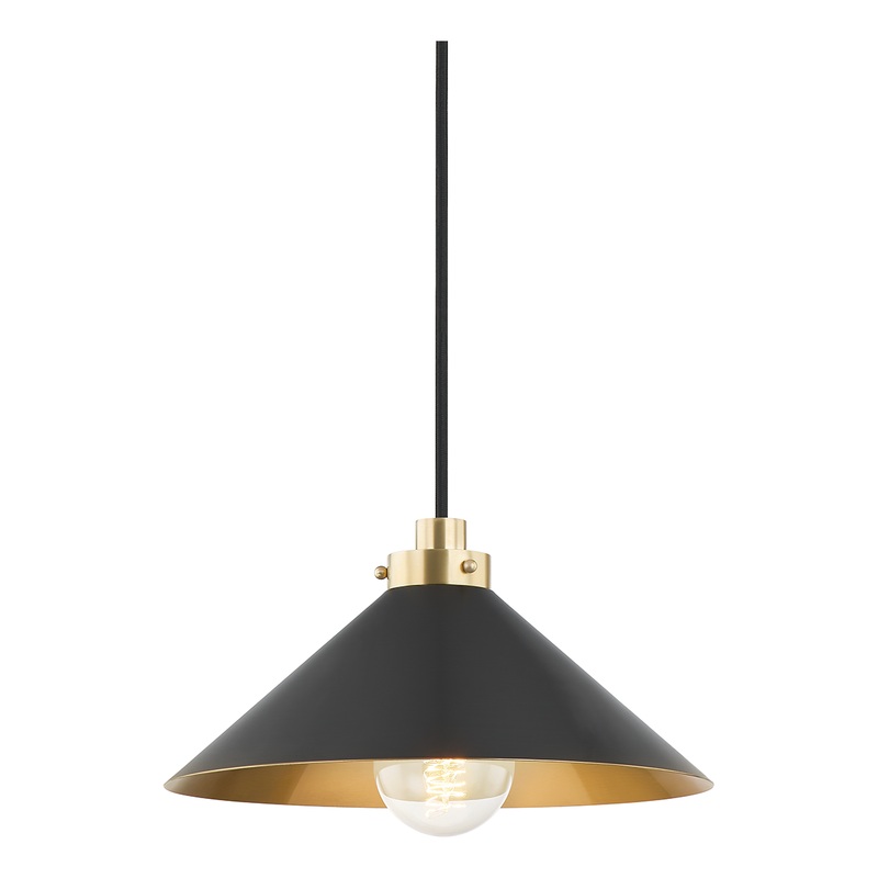 Clivedon 1-Light Pendant Aged Brass/Distressed Bronze