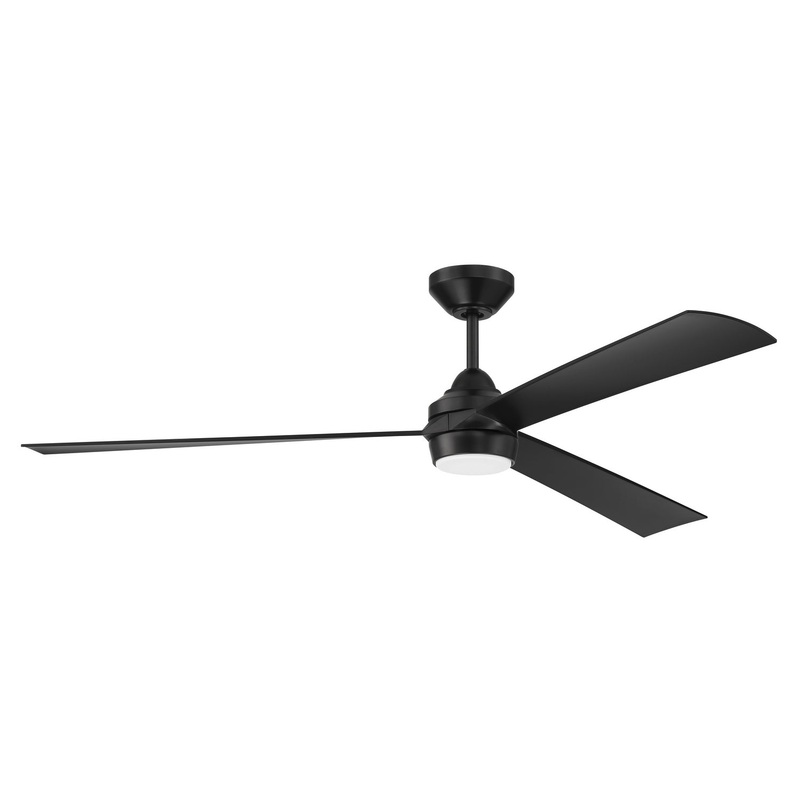 Craftmade STL60FB3 Sterling 60″Ceiling Fan Flat Black