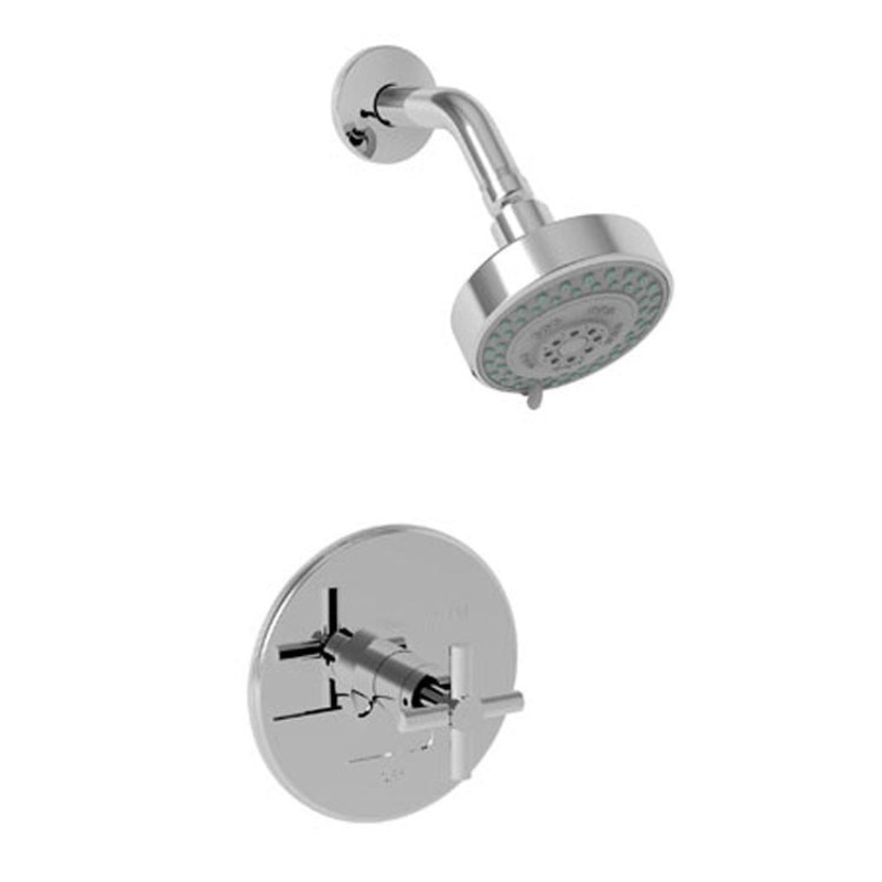 East Square Pressure Balance Shower Trim with Lever Handle – Polished Brass Uncoated