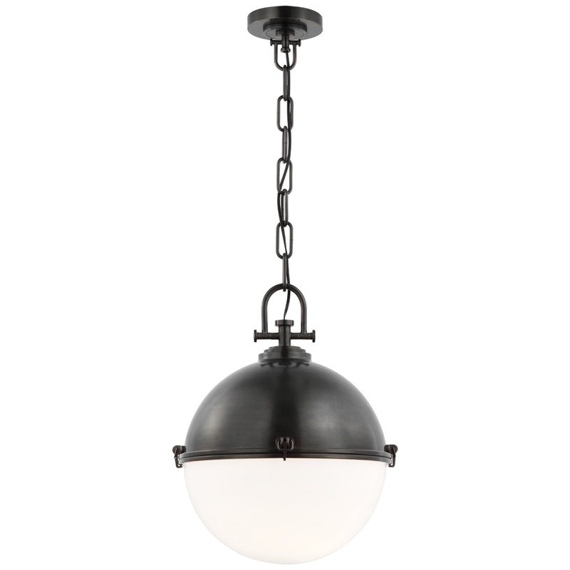 LED Pendant from the Adrian Collection in Bronze Finish by Visual Comfort Signature