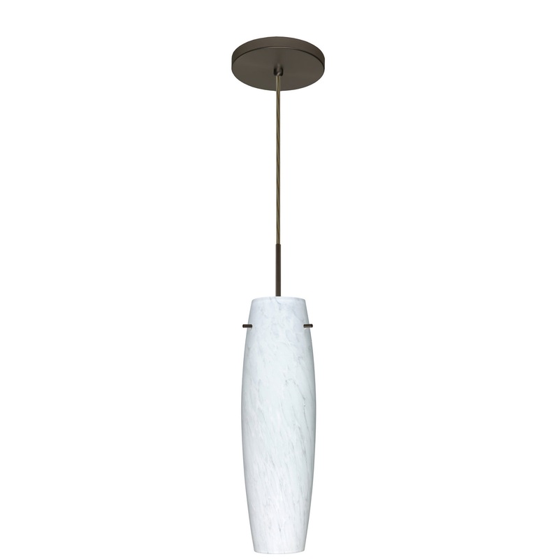 One Light Pendant from the Tu Tu Collection in Bronze Finish by Besa