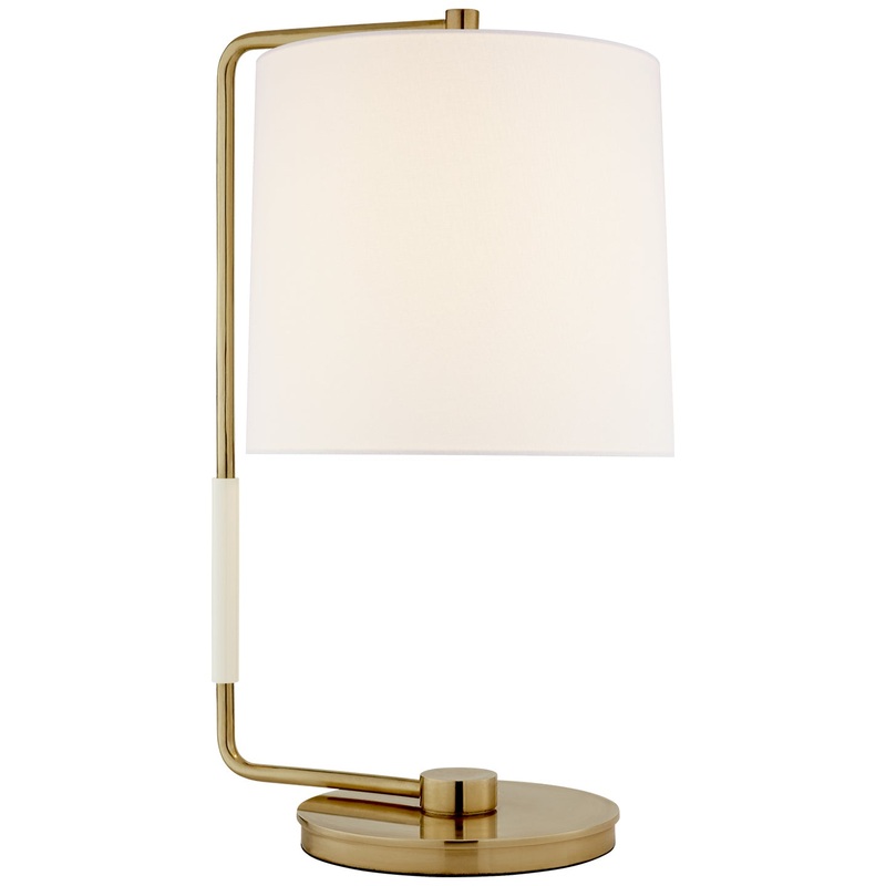 One Light Table Lamp from the Swing Collection in Soft Brass Finish by Visual Comfort Signature
