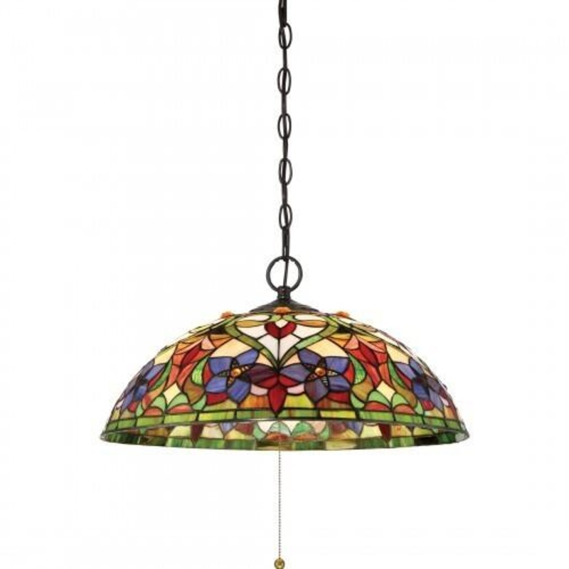 Quoizel TFVT1820VB Violets Pendant down tiffany 20″d Pendant