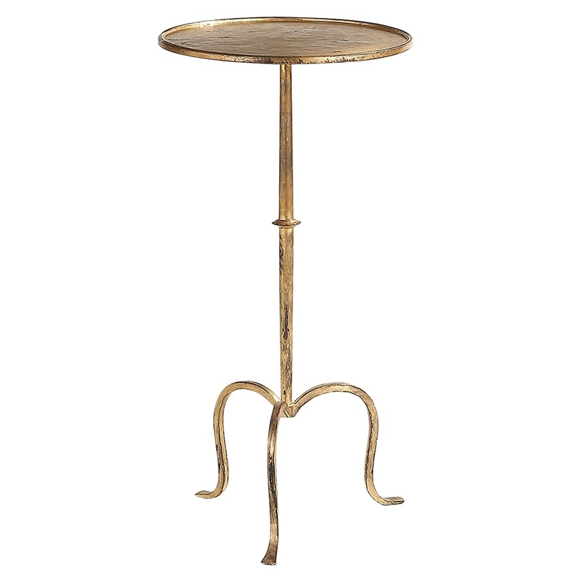 Table from the Martini Collection in Gilded Iron Finish by Visual Comfort Signature