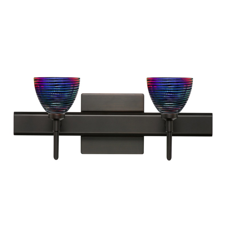 Two Light Wall Sconce from the Divi Collection in Bronze Finish by Besa