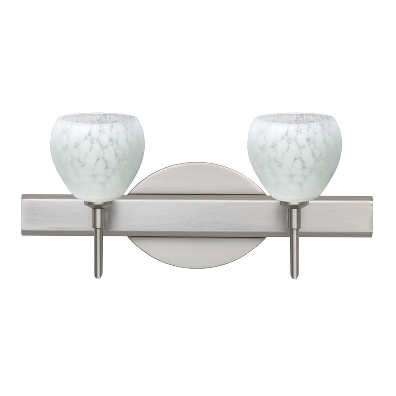 Two Light Wall Sconce from the Tay Tay Collection in Satin Nickel Finish by Besa