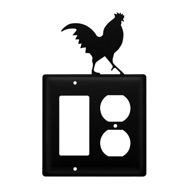 Village Wrought Iron EGO-1 Double Rooster Single GFI & Outlet CUSTOM Product