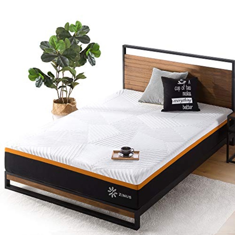 Zinus Cooling Copper Adaptive Materasso Ibrido a Molle Insacchettate, 80 X 190 cm, Altezza 25 cm, Materasso in una Confezione, Traspirante, L’Isolamento del Movimento, Certificato Oeko-Tex