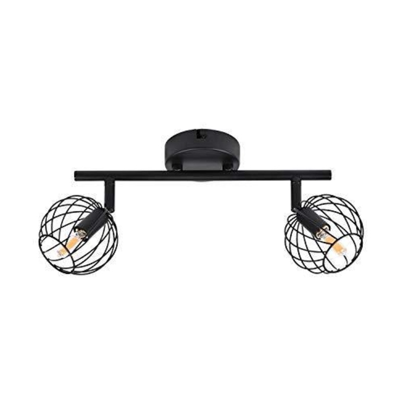 Applique decorativa BLOOM 28 W x 2 Gabbia in ferro, lampadario vintage industriale, lampadario Minimalista Vintage Loft IP20 G9 x 2 34,5 x 17 cm