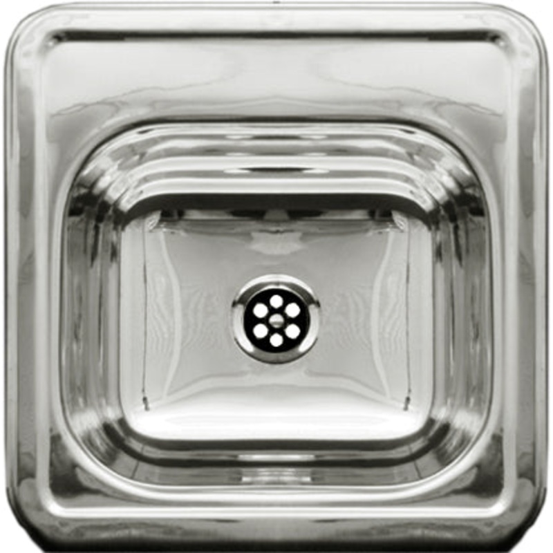 Decorative Square Drop-in Entertainment/Prep Sink with a Smooth Surface