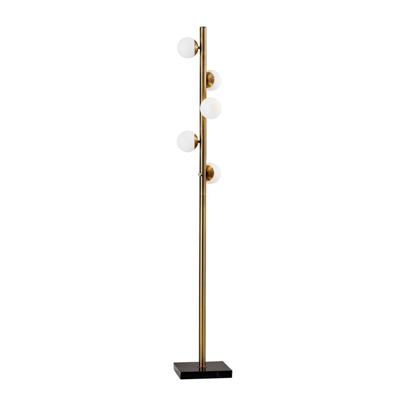 Doppler LED Tree Lamp Antique Brass