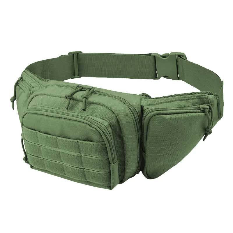Green Rugged Tactical Waist Pack – MOLLE Outdoor Fanny Bag for Hiking Cycling & Travel