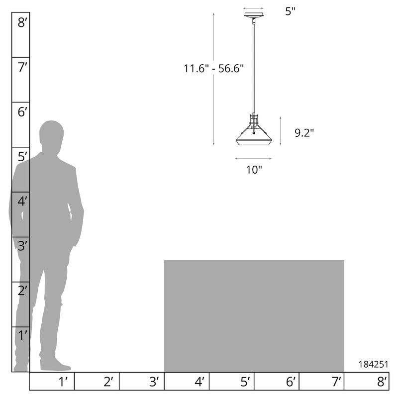 Henry Pendant with Chamfer Bronze Ink