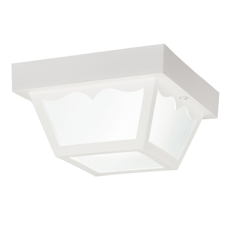 Kichler 9320WH One Light Outdoor Ceiling Mount, White