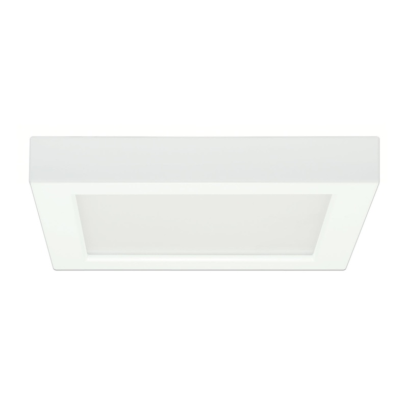 LED Flush Mount in White Finish by Satco