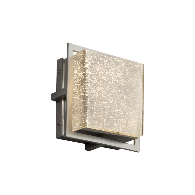 LED Wall Sconce from the Fusion Collection in Brushed Nickel Finish by Justice Designs