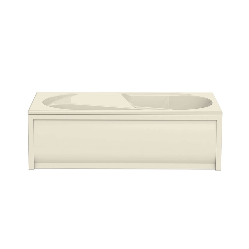 MAAX 102945-004-004 Baccarat 72 x 36 Acrylic Alcove End Drain Hydromax Bathtub in Bone