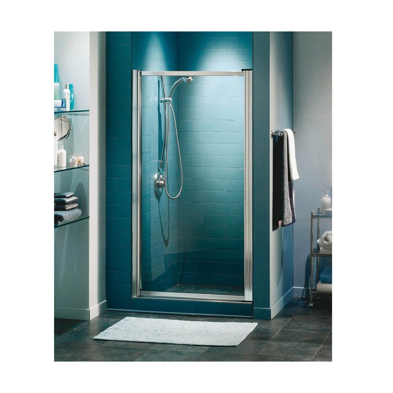 MAAX 136655-900-084-000 Pivolok 31-32  x 64  in. Pivot Shower Door for Alcove Installation with Clear glass in Chrome