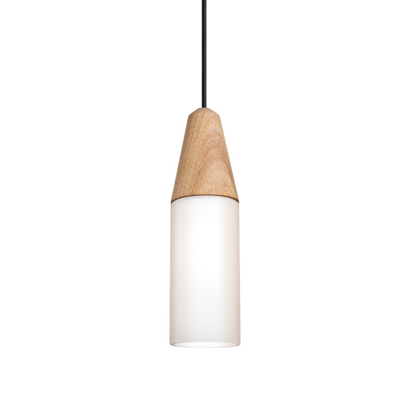 One Light Pendant from the Nini Collection in Black Finish by Besa