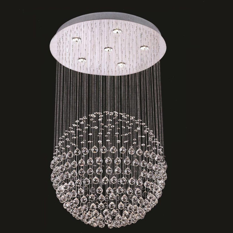 String Lighting 13-Light Chandelier Chrome