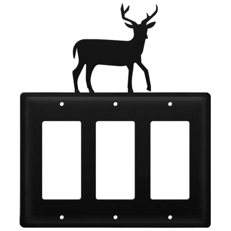Village Wrought Iron EGGG-3 Triple Deer Triple GFI Cover CUSTOM Product