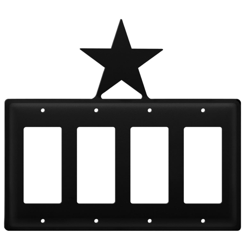 Village Wrought Iron EGGGG-45 Quad Star Quad GFI Cover CUSTOM Product