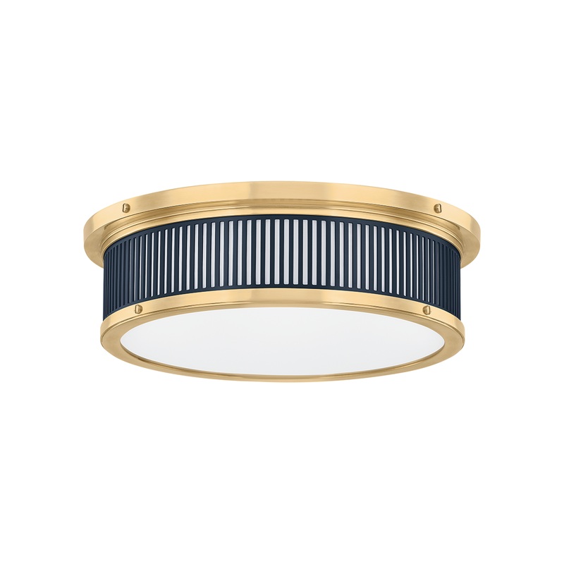 Ashdown 1-Light LED Flush Mount Aged Brass/Distressed Bronze