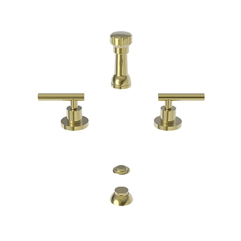 Bidet Faucet East Linear 2 Lever ADA Polished Brass Uncoated Living