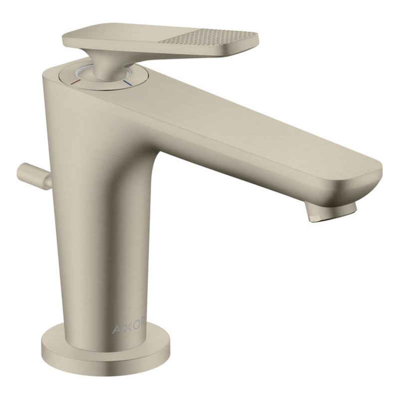 Lavatory Faucet Citterio C 90 1 Lever Cubic Cut ADA WaterSense Brushed Nickel 1.2 Gallons per Minute Deck Mount Pop-Up 1 Hole CoolStart EcoRight AirPower Comfort Zone
