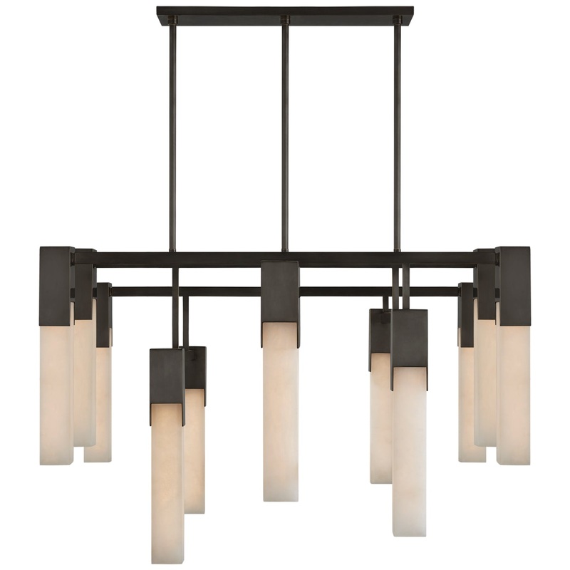 LED Chandelier from the Covet Collection in Bronze Finish by Visual Comfort Signature