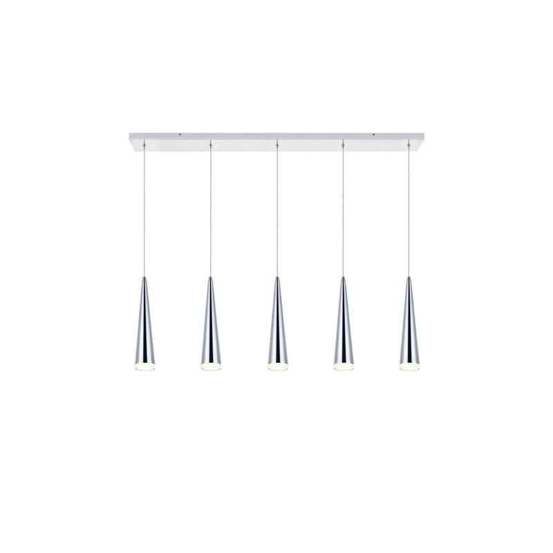 LED Pendant from the Fantasia Collection in Chrome Finish by Elegant Lighting