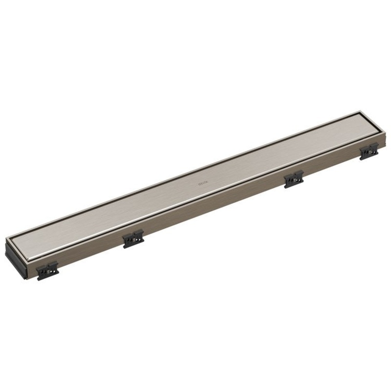 Linear Drain Trim Reversible with Dual Grate Installation 24 Inch Stainless Stainless Steel for Rough-In DR73240
